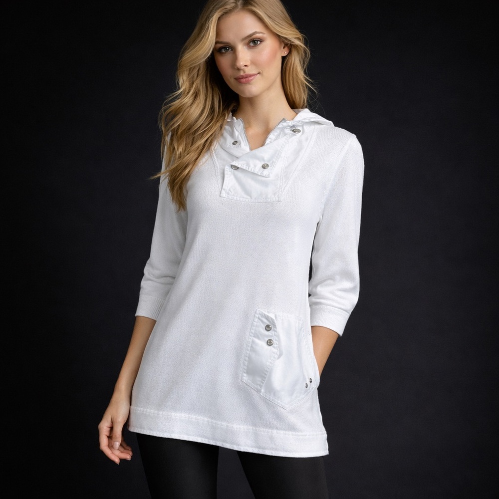 Ralph Lauren Active White Sweater Large Preppy Trendy